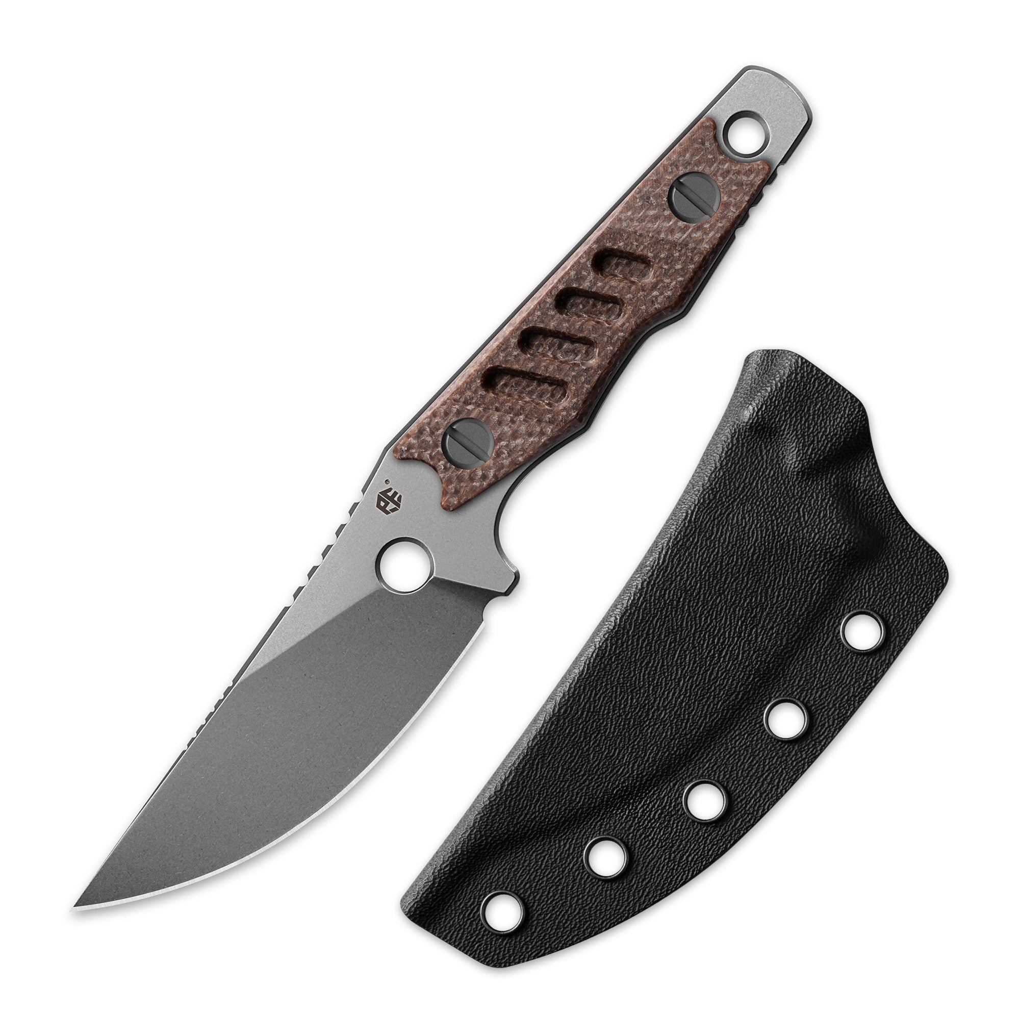 Petrified Fish PFE18-Bison L,N690 Steel Skeleton Knife