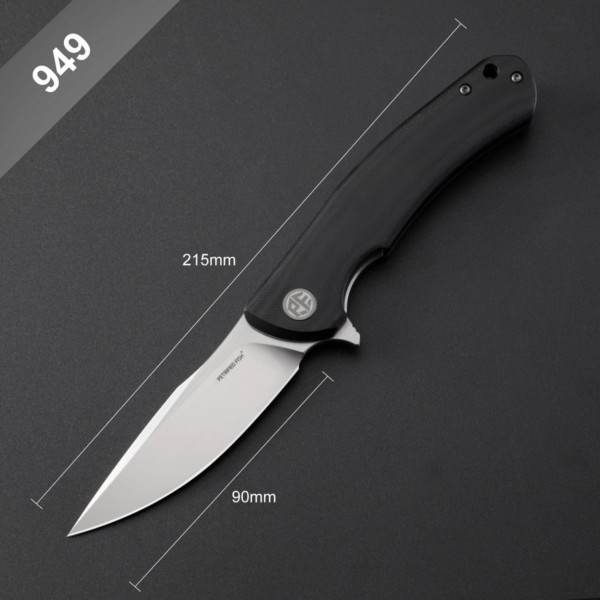 Petrified Fish PF949 Warrior,3.54" K110 Blade,Micarta/G10/Carbon Fiber Handle, Flipper Liner lock Folding knife