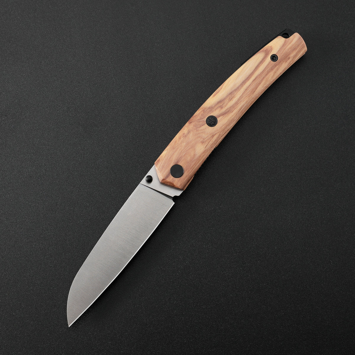 Petrified Fish PF719 V2-Patte,3.43"14C28N Steel Blade,Wood/Carbon Fiber/G10 Handle,Thumb Stud Liner Lock Folding knife