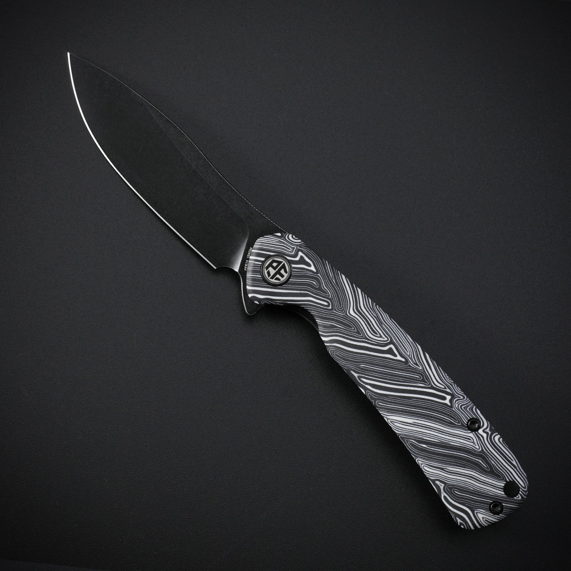 Petrified Fish PFE14 Rogue,3.43" 154CM Steel Blade,114g G10 Handle,Flipper Liner Lock Folding Knife