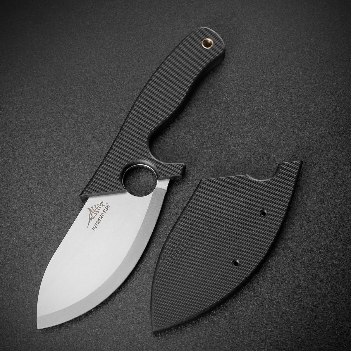 Petrified Fish PFH01 EEL,3.46" 9CR18MOV Blade,G10 Handle,Multifunctional Fixed Blade knife