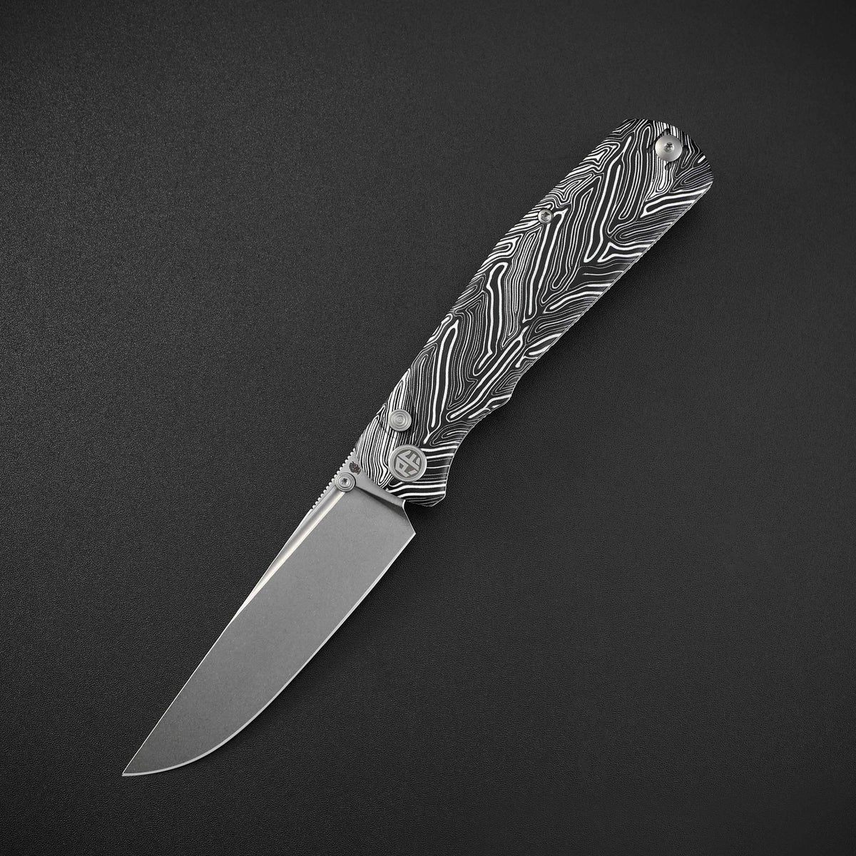 Petrified Fish PFP14-Lis,3.90" 10Cr15CoMov Steel Blade,G10 Handle,Button Lock Folding Knife