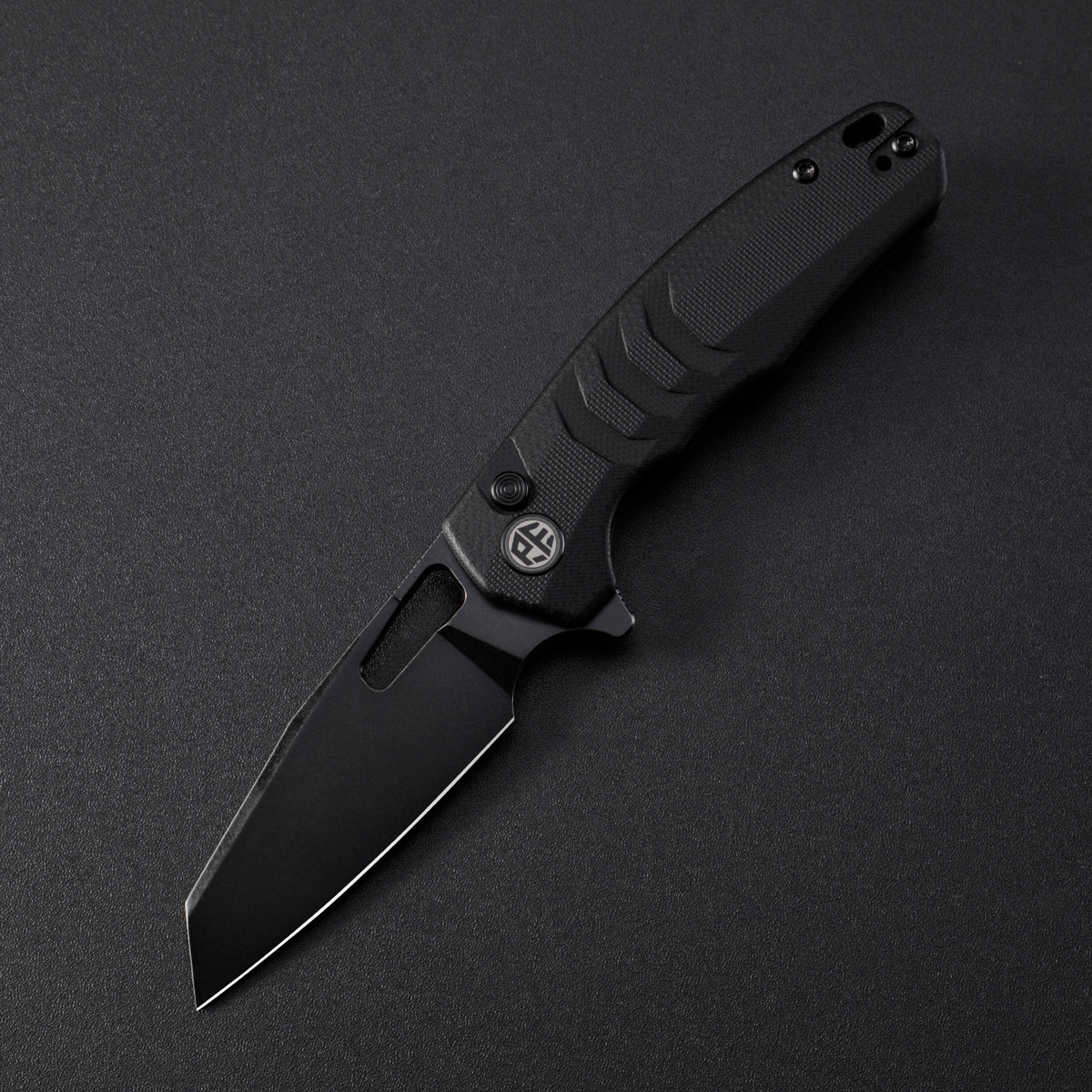 Petrified Fish PFE17 Trilobite,3.03" 14C28N Steel Blade,G10/ULTEM/Carbon Fiber Handle,Flipper Button Lock Folding Knife
