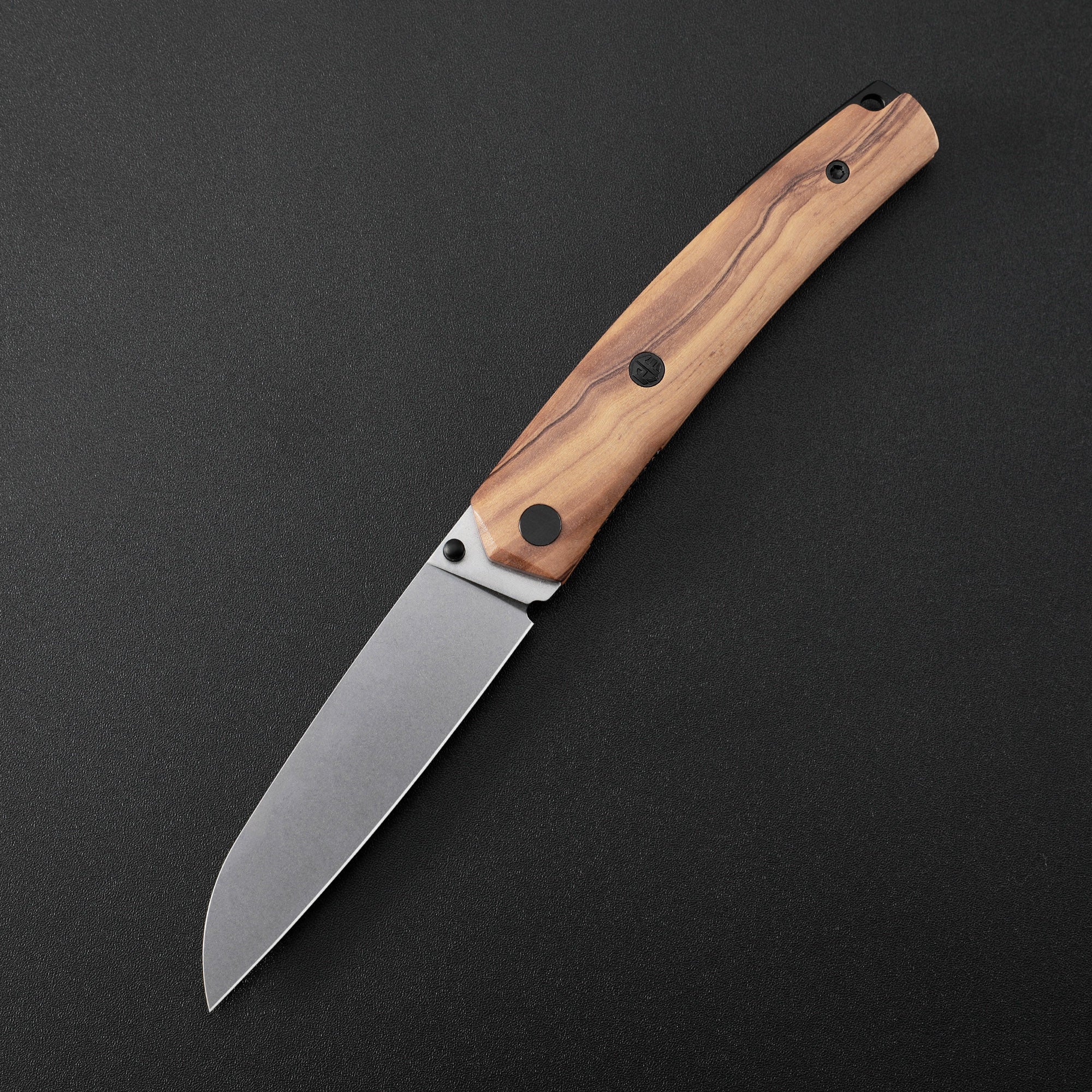 Petrified Fish PF719 V2-Patte,3.43"14C28N Steel Blade,Wood/Carbon Fiber/G10 Handle,Thumb Stud Liner Lock Folding knife