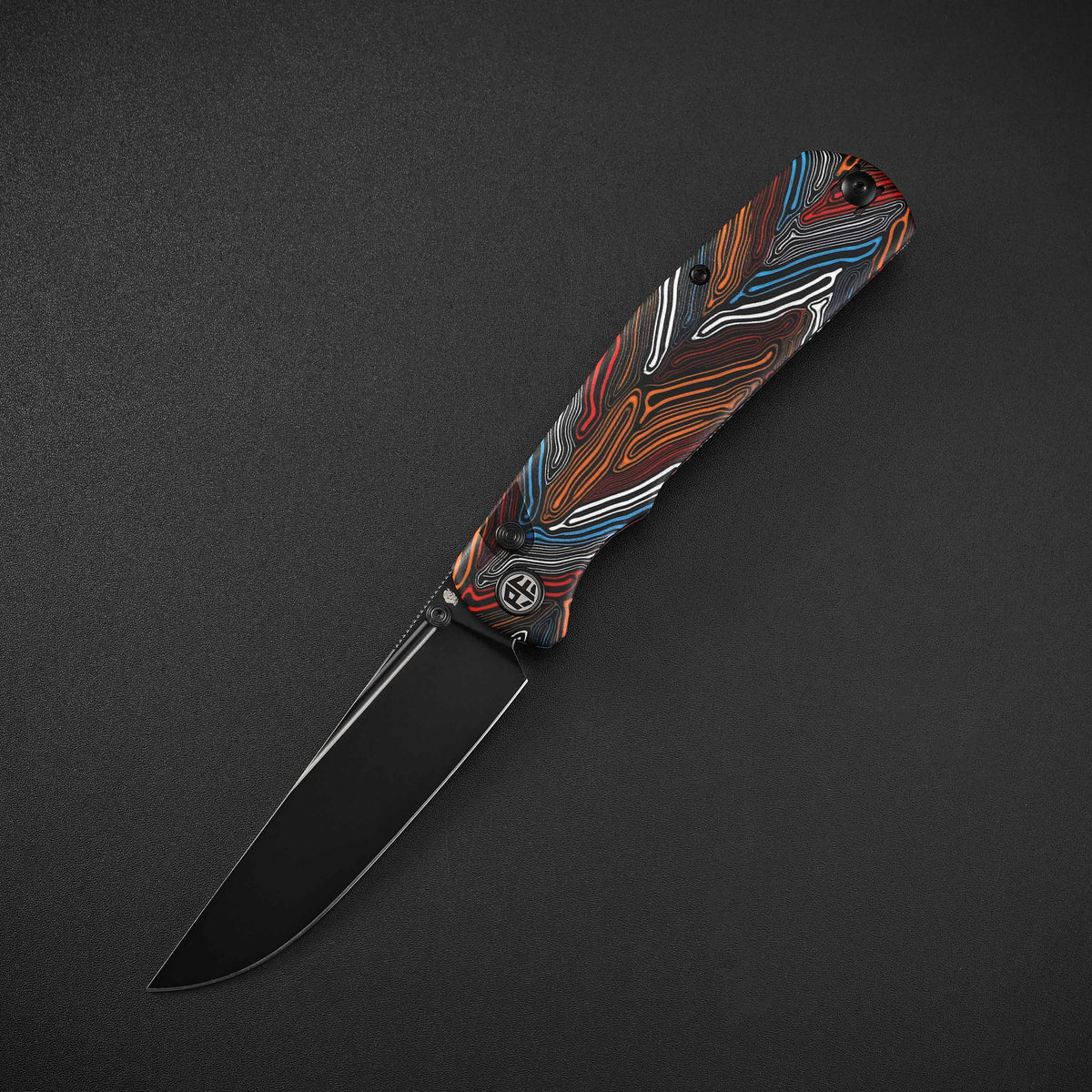 Petrified Fish PFP14-Lis,3.90" 10Cr15CoMov Steel Blade,G10 Handle,Button Lock Folding Knife