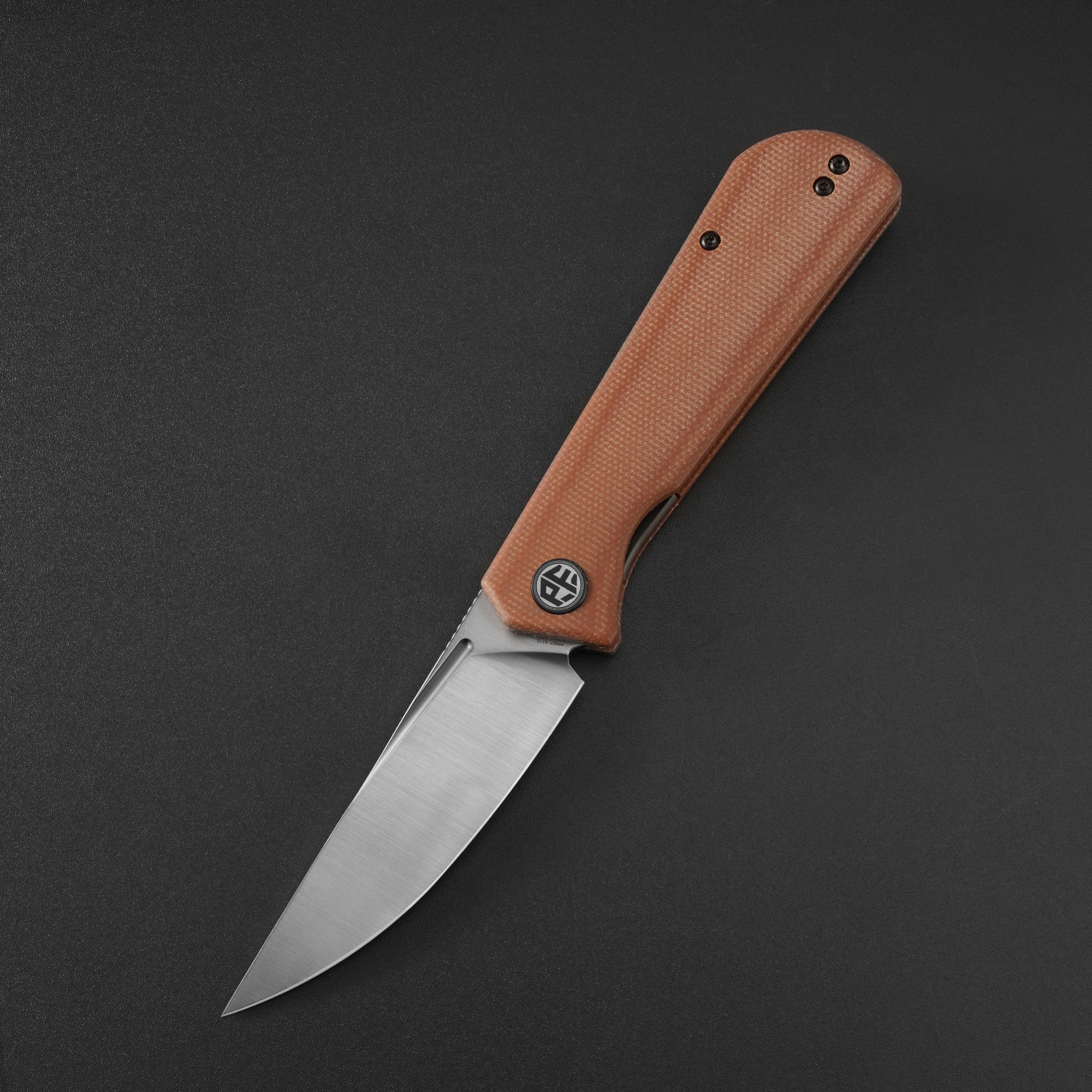 Petrified Fish PFP07 Viking,3.62" K110/Damascus Blade,G10/Micarta/Wood Handle Front Flipper Liner Lock Folding Knife