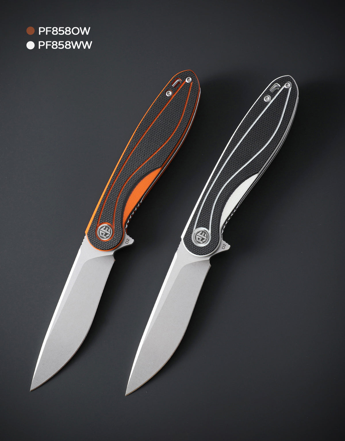 Petrified Fish PF858 Skipper,3.15" D2 Blade,G10 Handle,Flipper Liner lock Folding knife