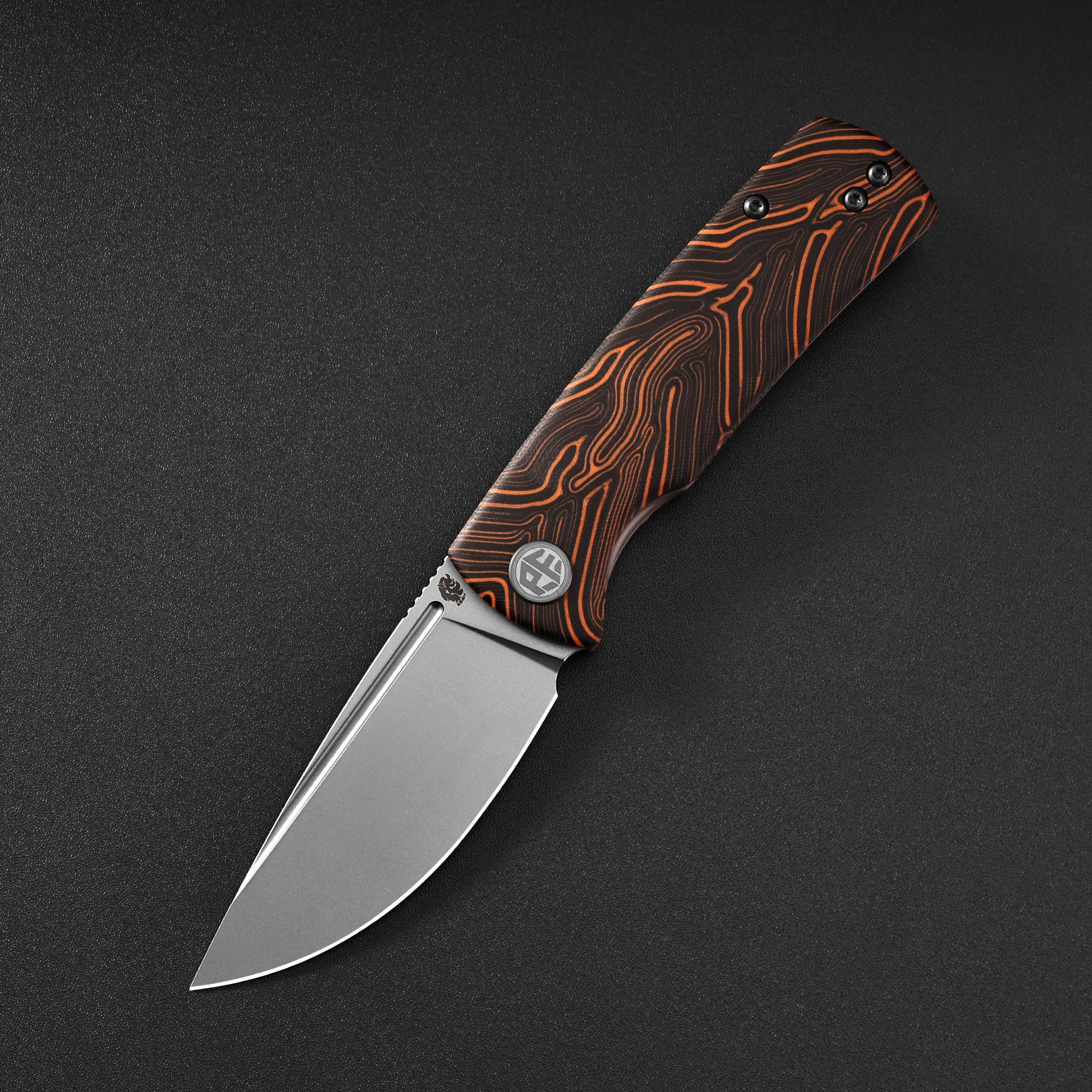 Petrified Fish PFP01X Beluga,2.99" 14C28N Blade,95.6g G10/Carbon Fiber Handle Front Flipper Liner Lock Folding Knife