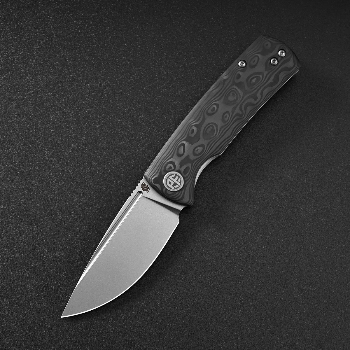 Petrified Fish PFP01X Beluga,2.99" 14C28N Blade,95.6g G10/Carbon Fiber Handle Front Flipper Liner Lock Folding Knife