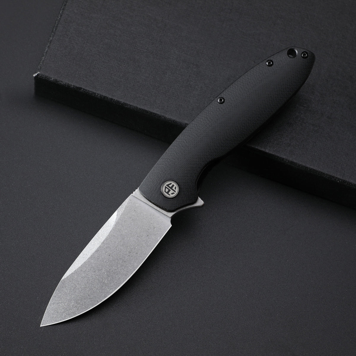 Petrified Fish PFB01 Terra,3.54" D2 Blade,Gmascus/G10/Micarta Handle Flipper Liner Lock Folding Knife