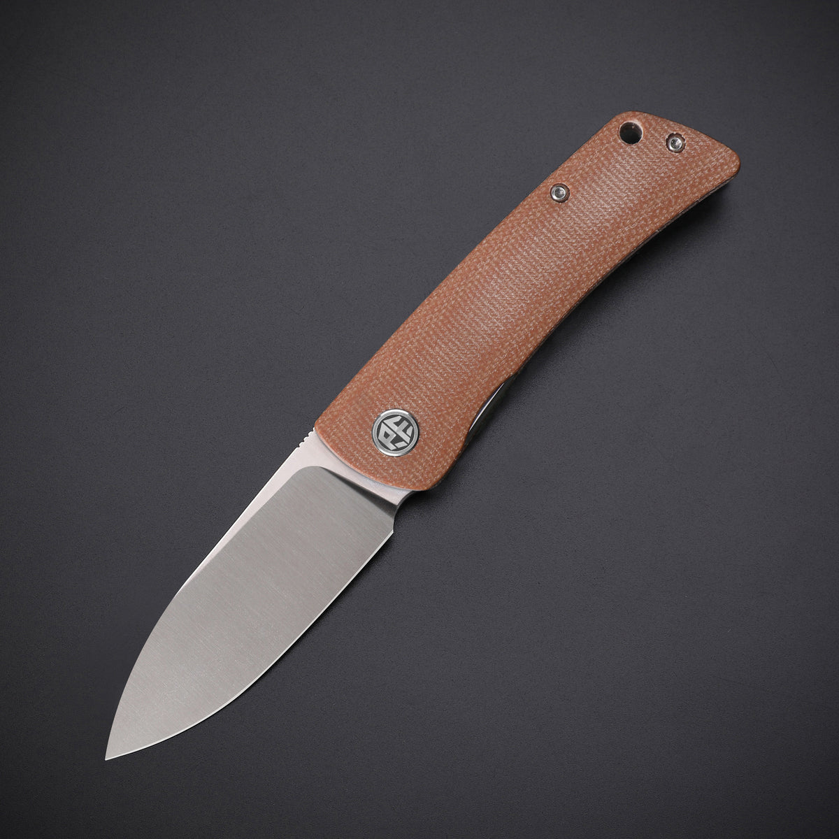 Petrified Fish PFE05 Flavorist,3.15" K110 Satin Blade,94g Micarta Handle,Front Flipper Liner Lock Folding Knife