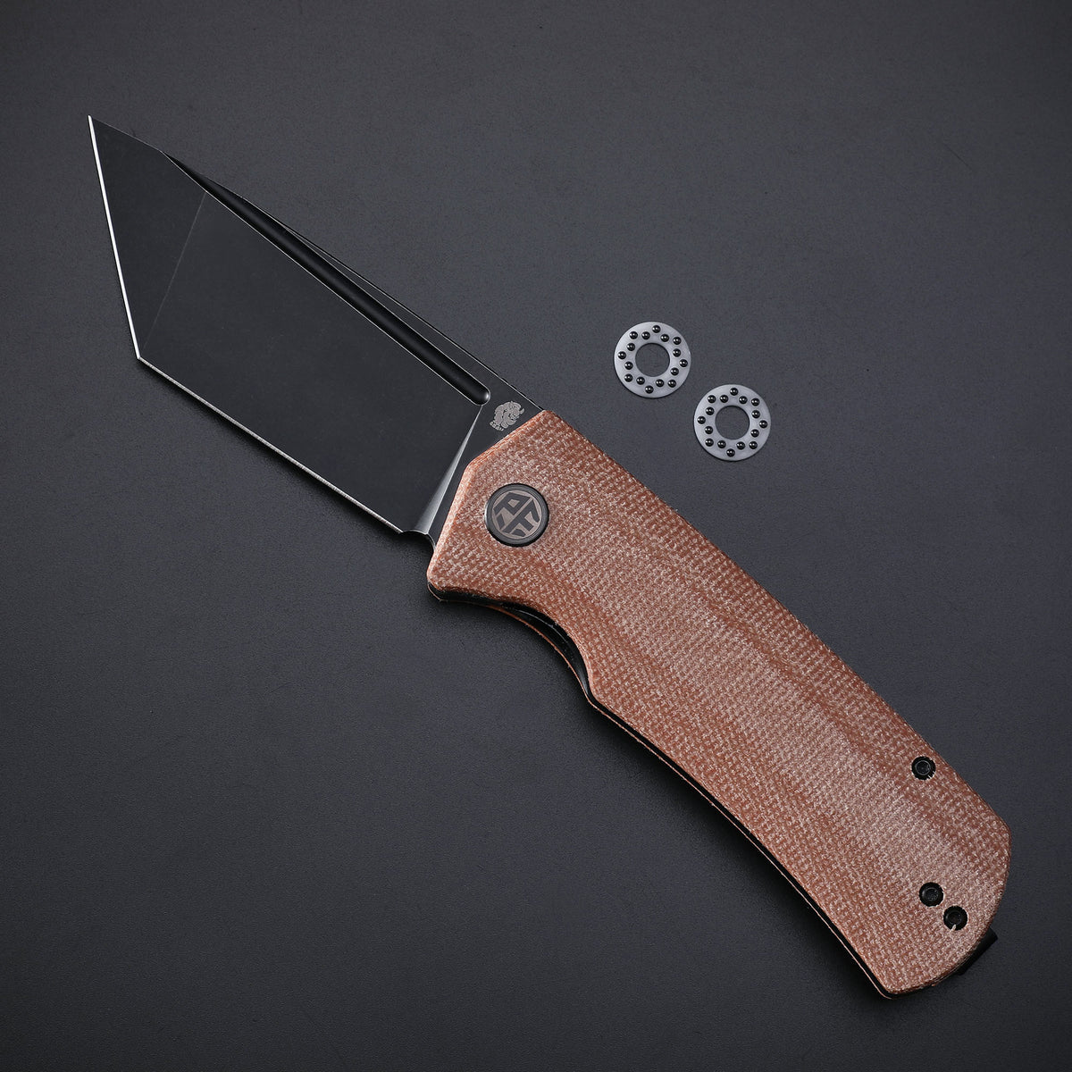 Petrified Fish PFP01T Beluga,3.58" K110 Blade,G10/Micarta Handle,Front Flipper Liner Lock Folding Knife