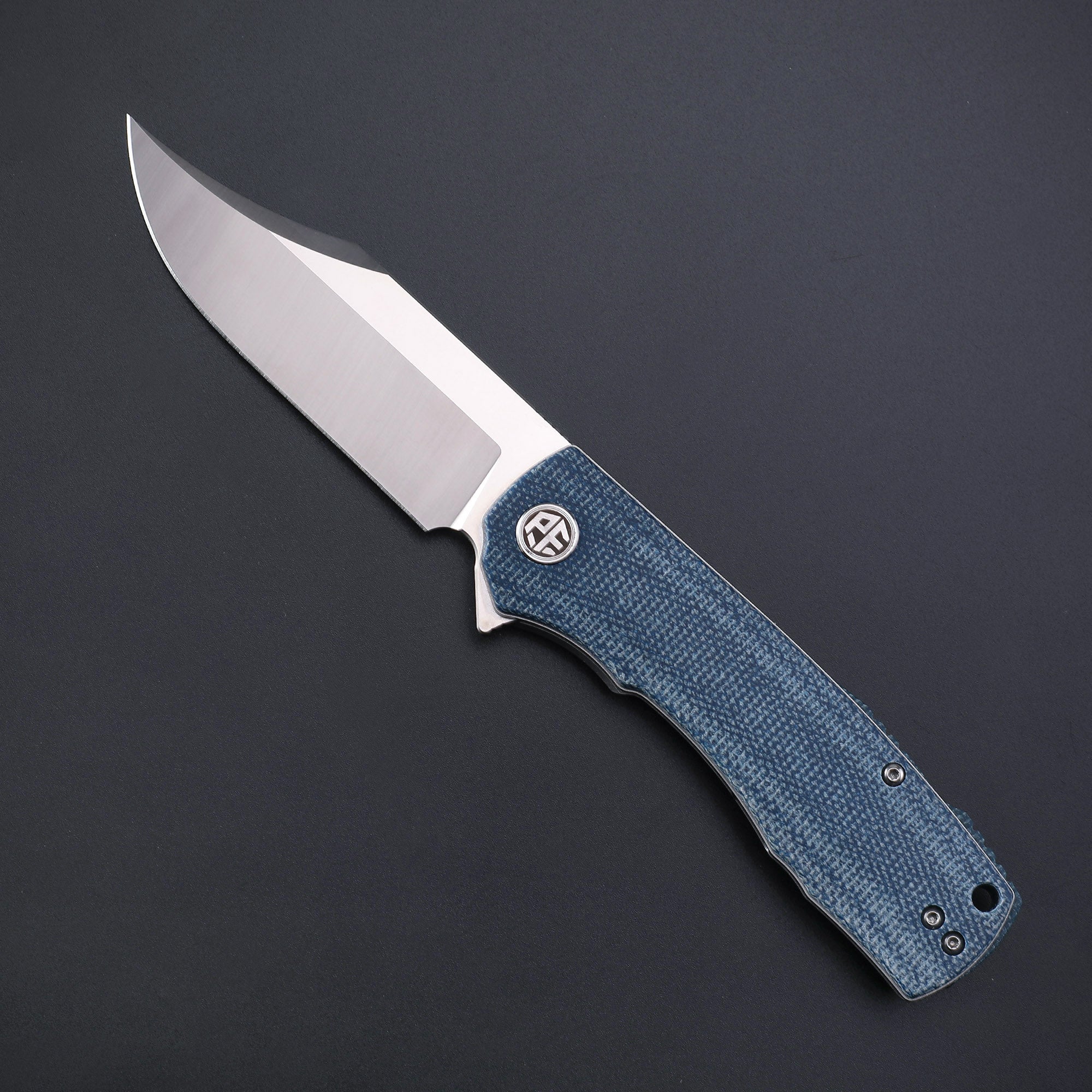 Petrified Fish PFP03 Victor,3.58" K110 Satin Blade,140g Micarta Handle Flipper Liner Lock Folding Knife