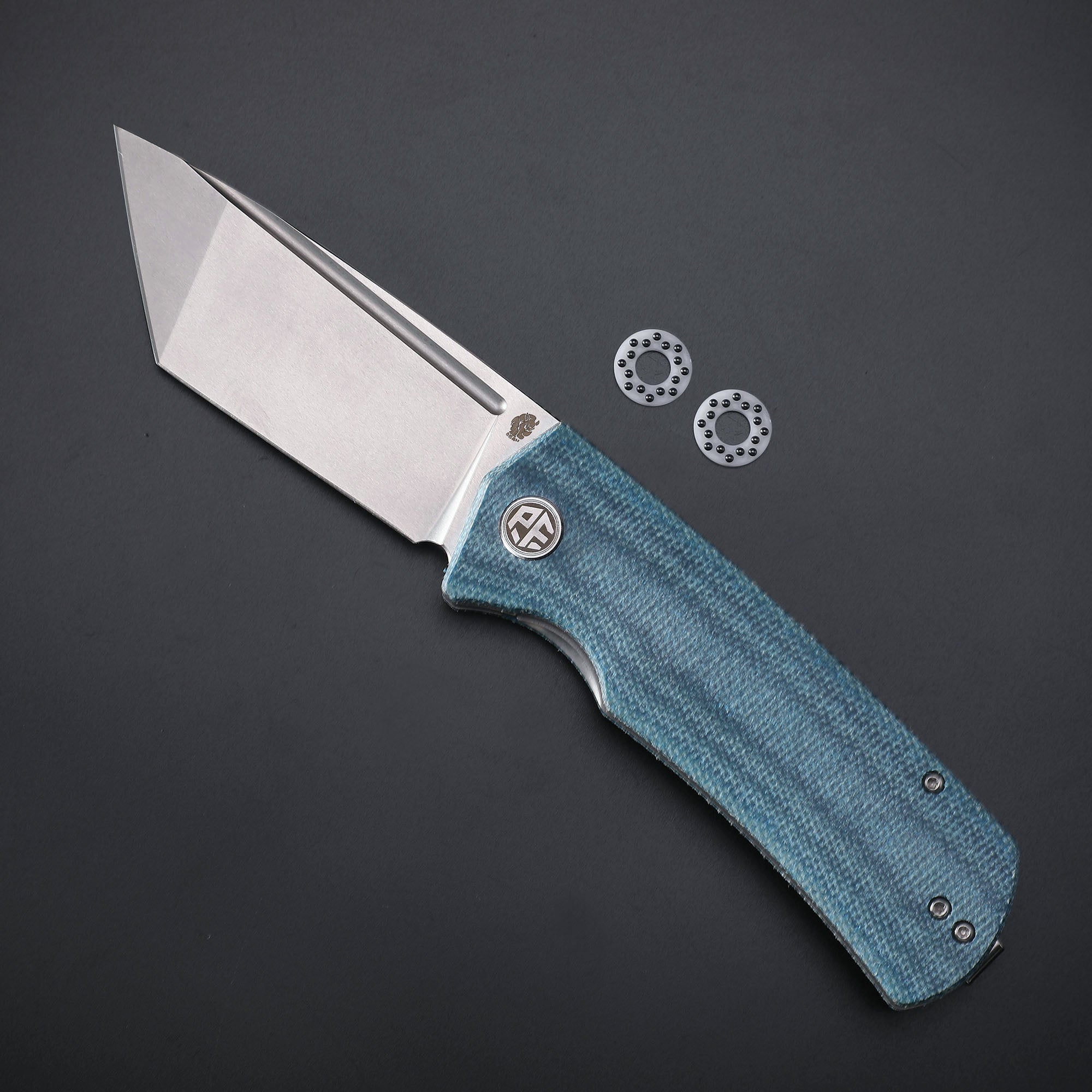 Petrified Fish PFP01T Beluga,3.58" K110 Blade,G10/Micarta Handle,Front Flipper Liner Lock Folding Knife