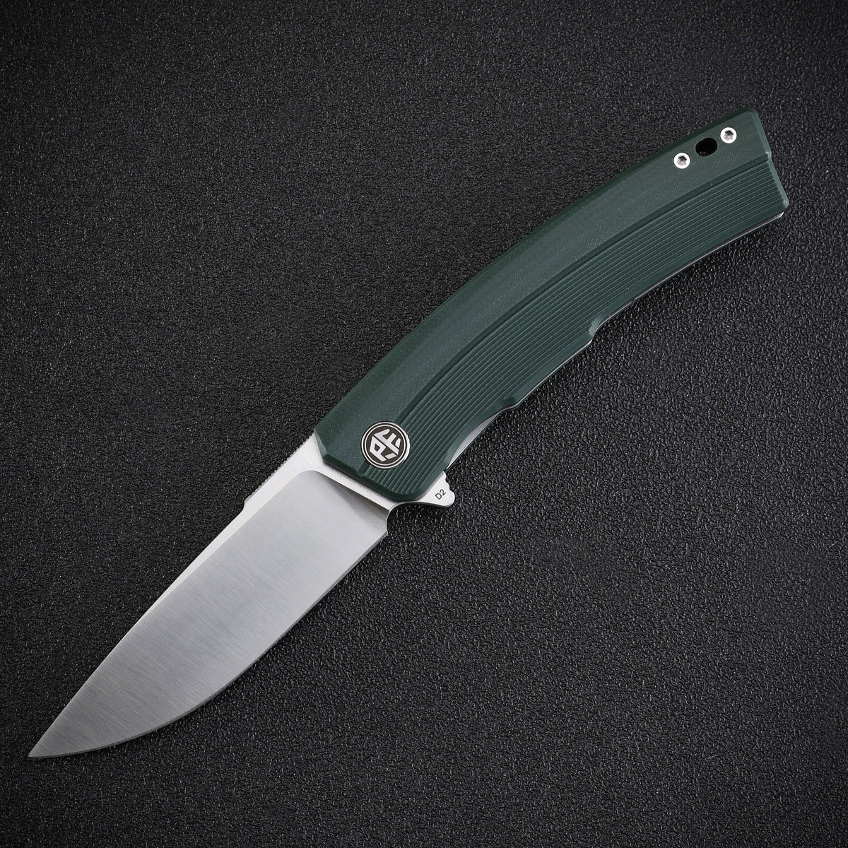 Petrified Fish PFP02 Magazine,3.66“ D2 Blade,G10/Micarta/Carbon Fiber Handle,Flipper Liner Lock Folding Knife