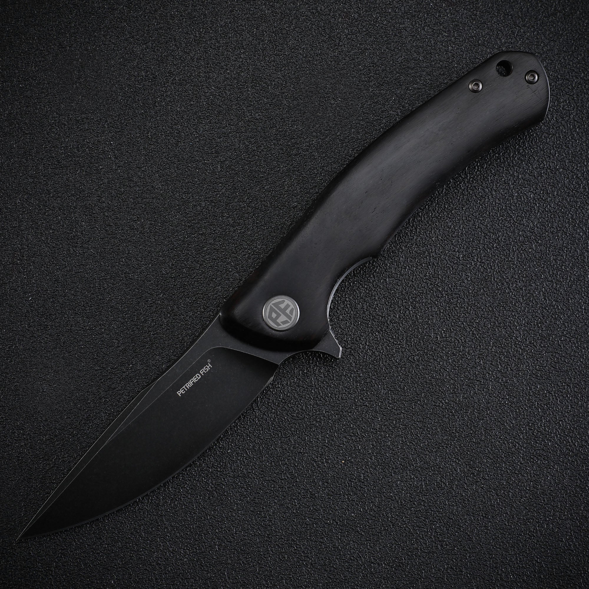 Petrified Fish PF949 Warrior,3.54" K110 Blade,Micarta/G10/Carbon Fiber Handle, Flipper Liner lock Folding knife