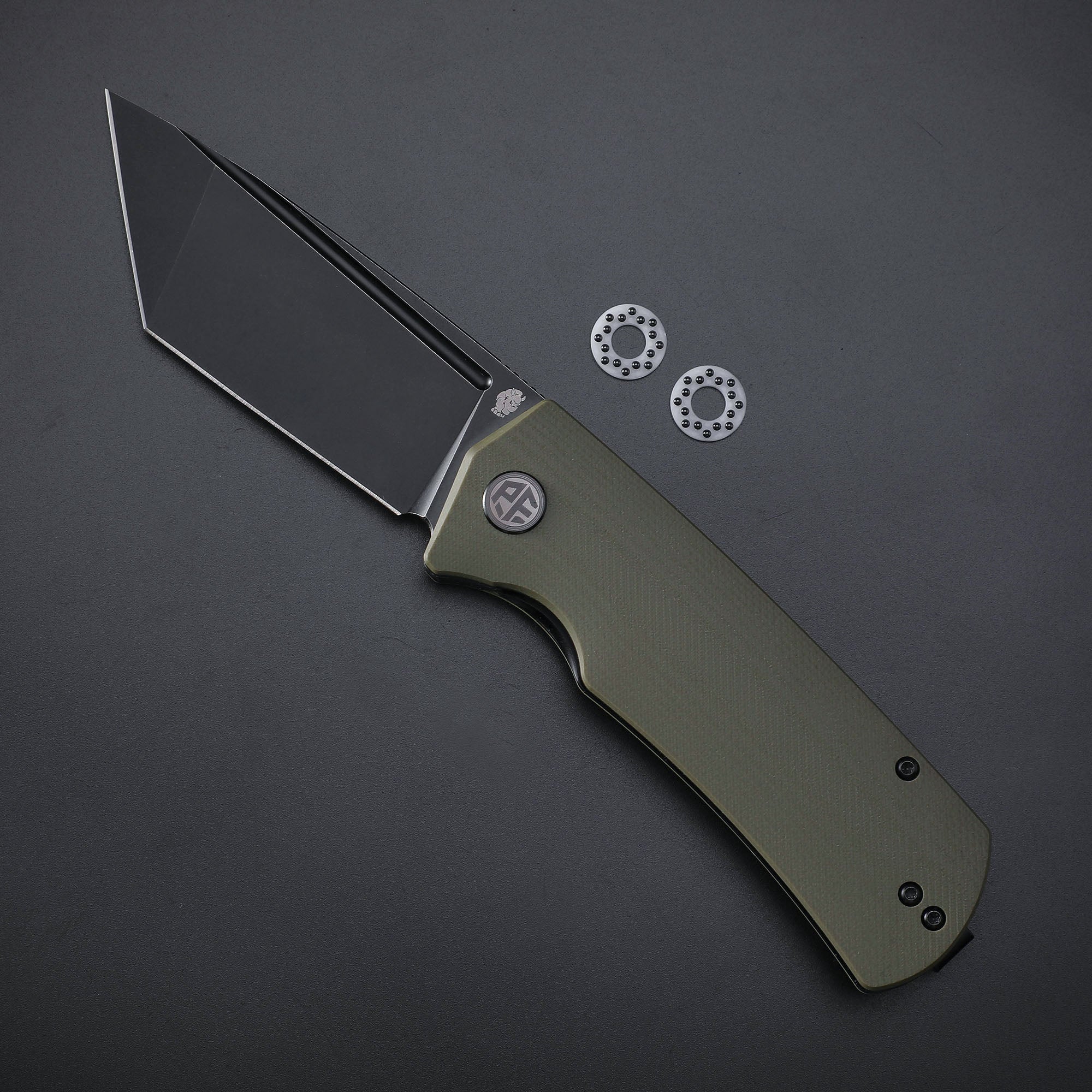 Petrified Fish PFP01T Beluga,3.58" K110 Blade,G10/Micarta Handle,Front Flipper Liner Lock Folding Knife