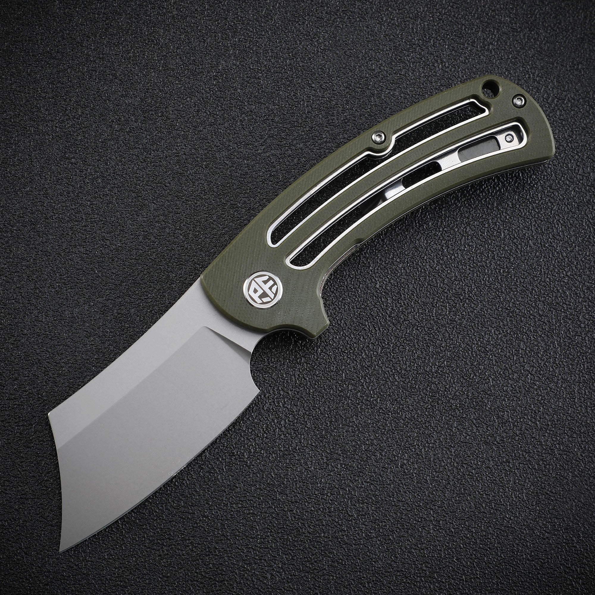 Petrified Fish PFE01 Eddy,3.07" K110/Damascus Blade,G10 Handle, Flipper Liner lock Folding knife
