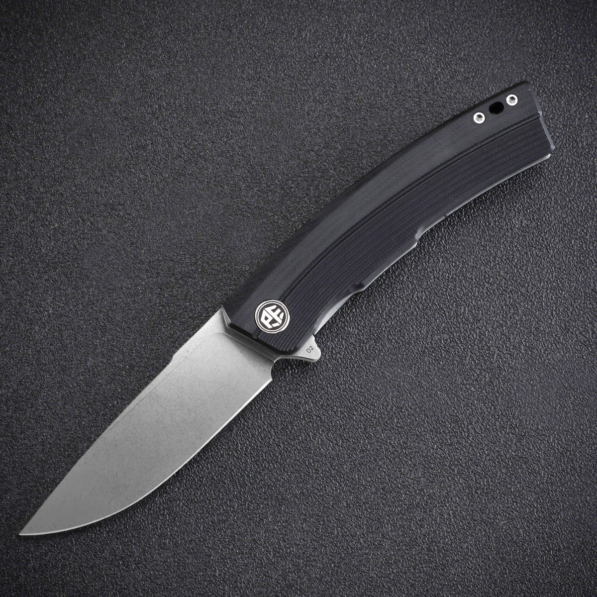 Petrified Fish PFP02 Magazine,3.66“ D2 Blade,G10/Micarta/Carbon Fiber Handle,Flipper Liner Lock Folding Knife