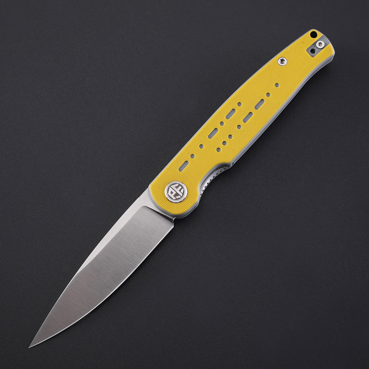 Petrified Fish PFE07 Morse,3.31" 154CM Blade,G10/Micarta Handle Front Flipper Liner Lock Folding Knife