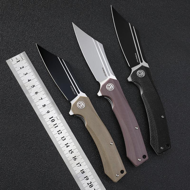 Petrified Fish PF939,3.86" D2 Blade,G10/Micarta Handle,Flipper Liner lock Folding knife