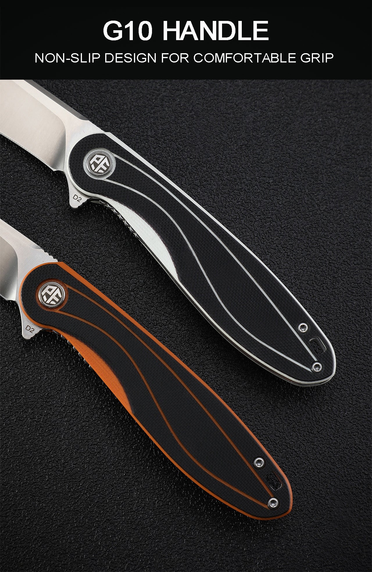 Petrified Fish PF858 Skipper,3.15" D2 Blade,G10 Handle,Flipper Liner lock Folding knife