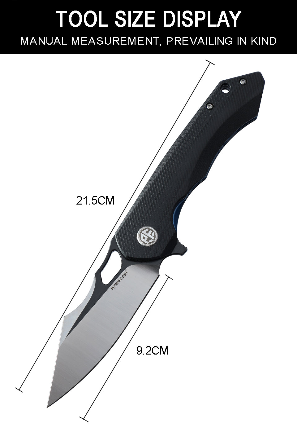 Petrified Fish PF919,3.66" D2 Blade,G10 Handle,Flipper Liner lock Folding knife