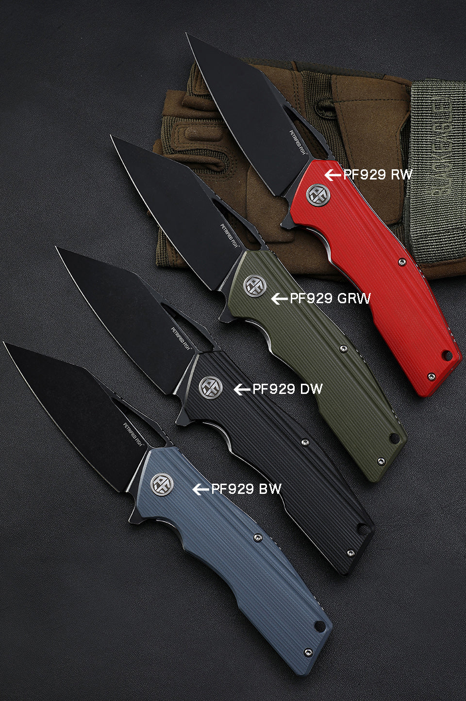 Petrified Fish PF929,3.54" D2 Blade,G10 Handle, Flipper Liner lock Folding knife