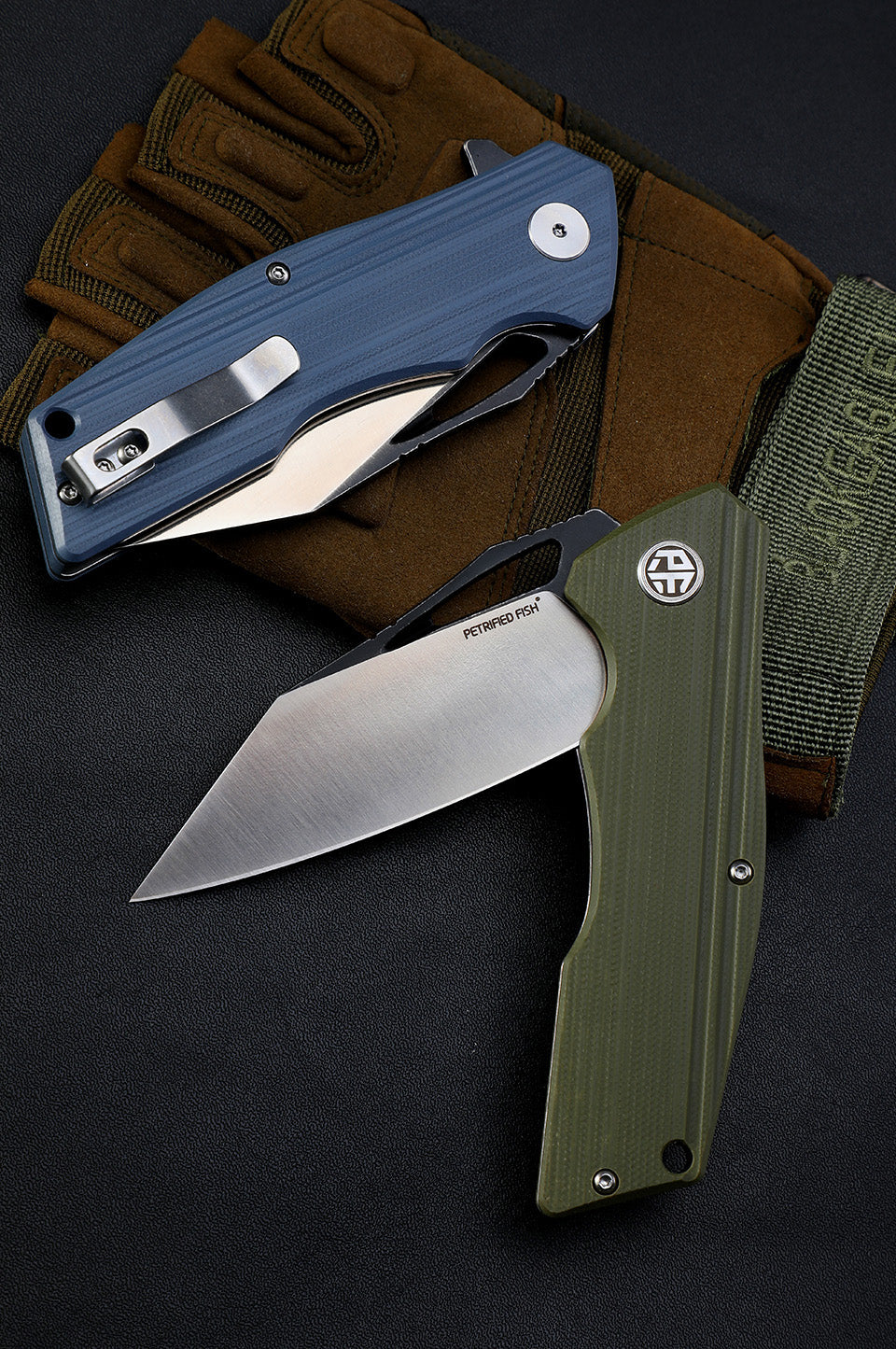 Petrified Fish PF929,3.54" D2 Blade,G10 Handle, Flipper Liner lock Folding knife