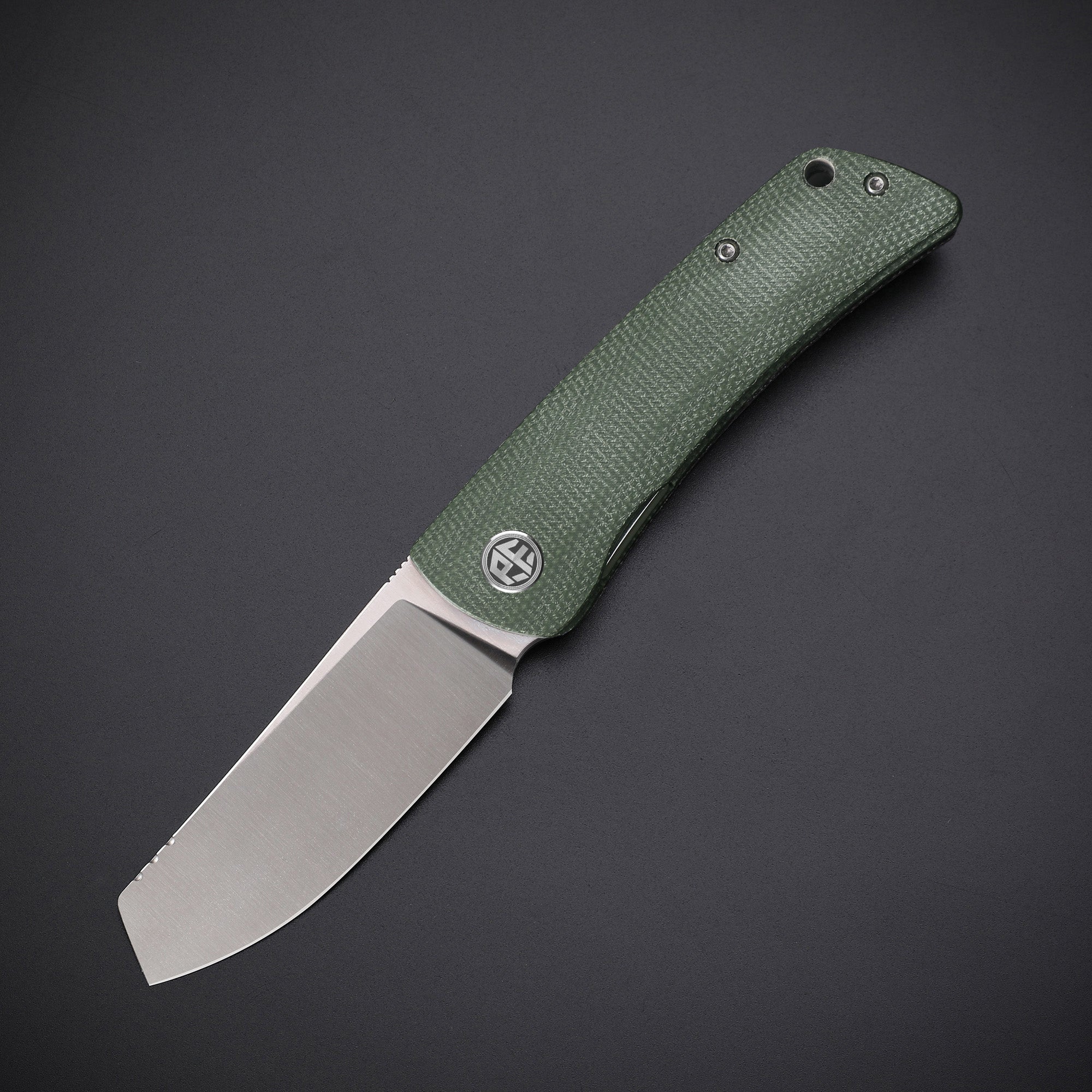 Petrified Fish PFE05 Flavorist,3.15" K110 Satin Blade,94g Micarta Handle,Front Flipper Liner Lock Folding Knife