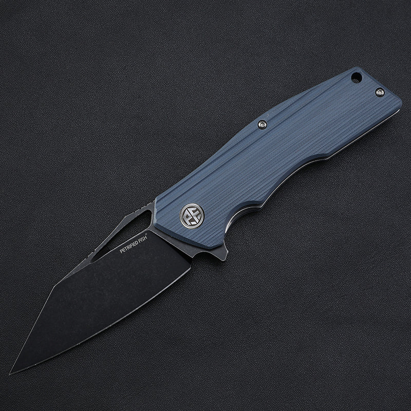 Petrified Fish PF929,3.54" D2 Blade,G10 Handle, Flipper Liner lock Folding knife