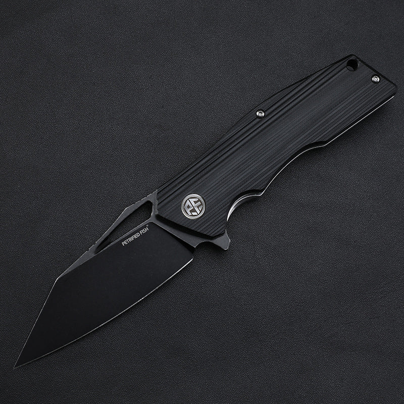Petrified Fish PF929,3.54" D2 Blade,G10 Handle, Flipper Liner lock Folding knife