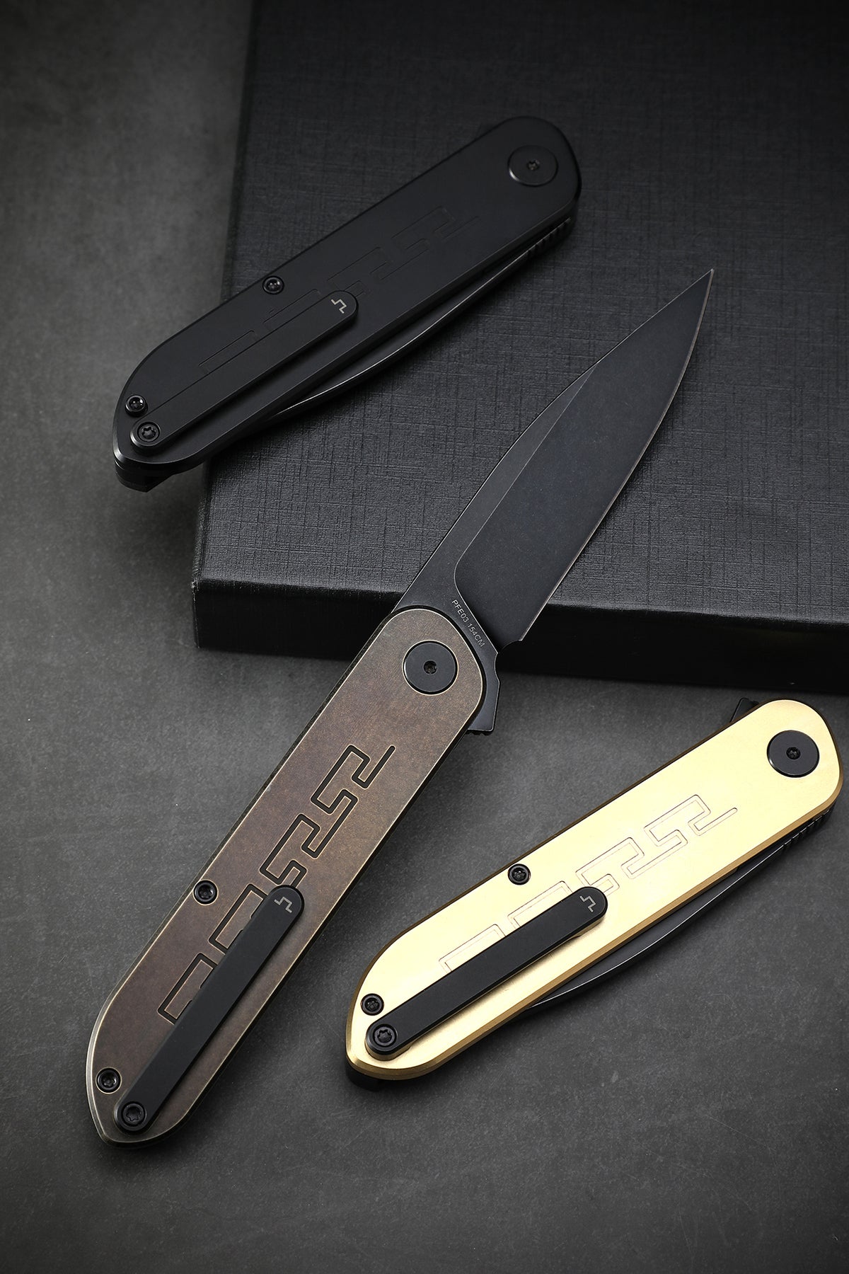Petrified Fish PFE03 ZERO,3.6" 154CM Blade,98g Titanium & G10 Handle Flipper Liner Lock Folding knife