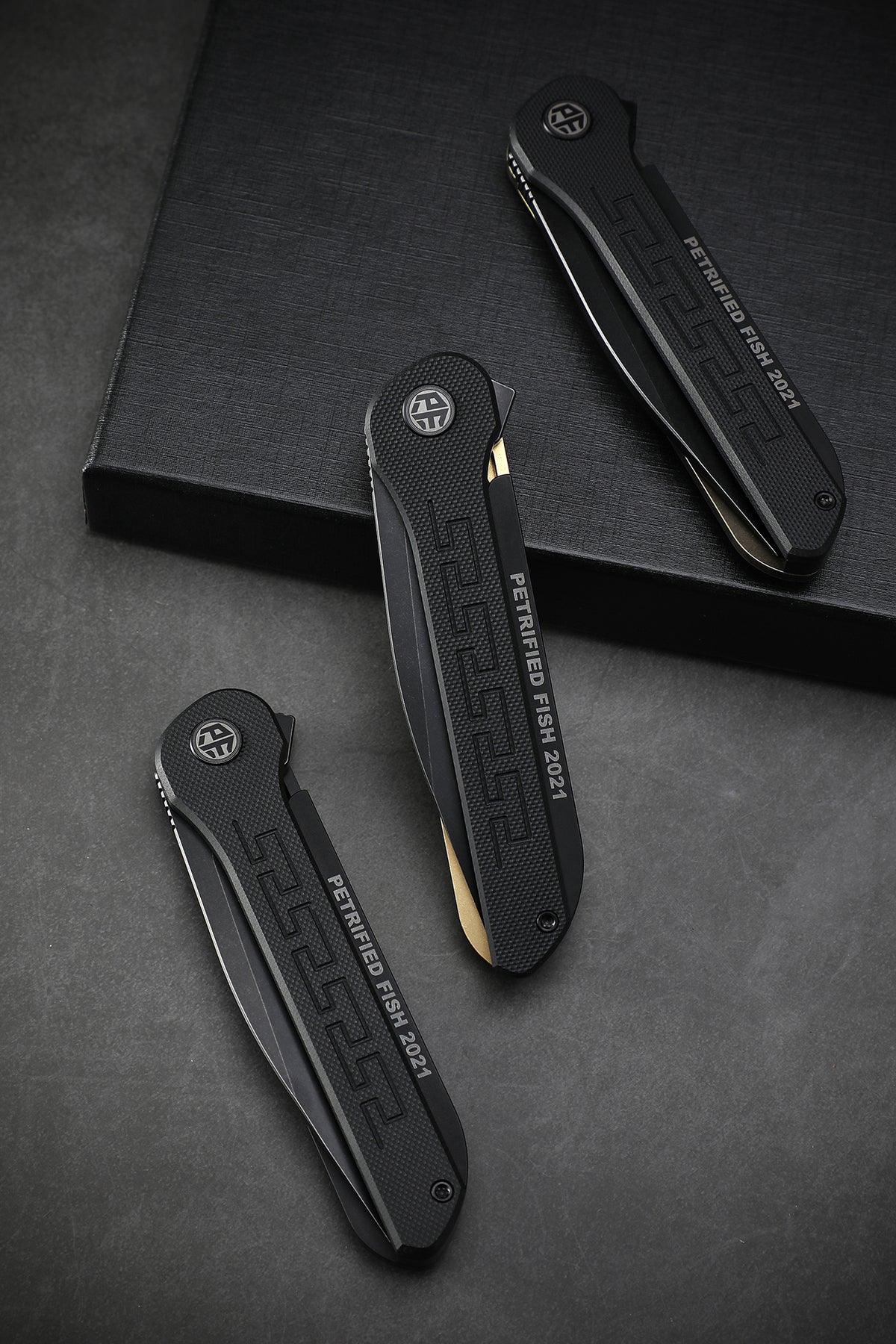 Petrified Fish PFE03 ZERO,3.6" 154CM Blade,98g Titanium & G10 Handle Flipper Liner Lock Folding knife