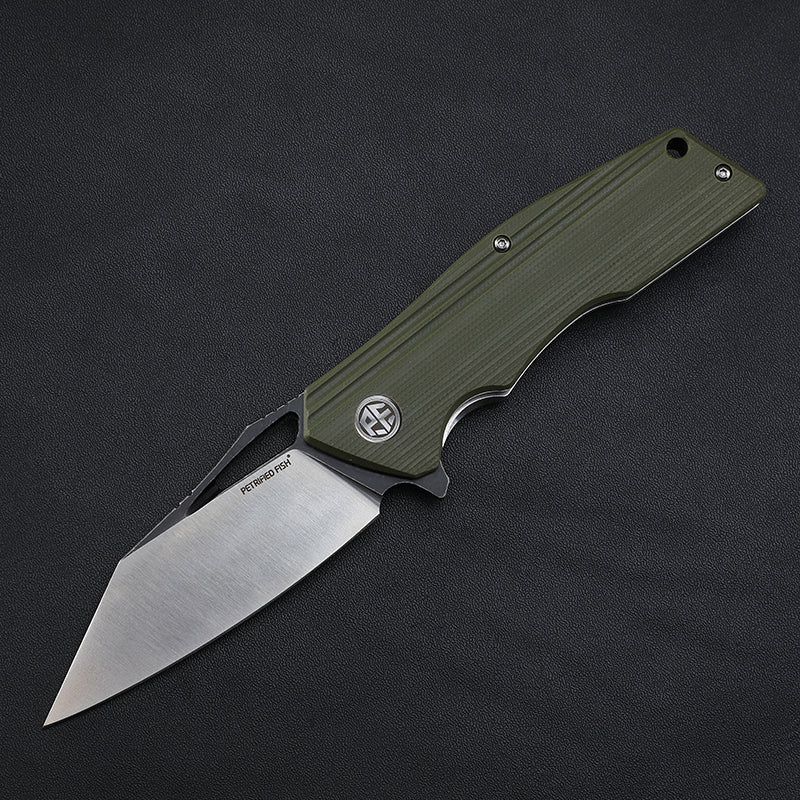 Petrified Fish PF929,3.54" D2 Blade,G10 Handle, Flipper Liner lock Folding knife