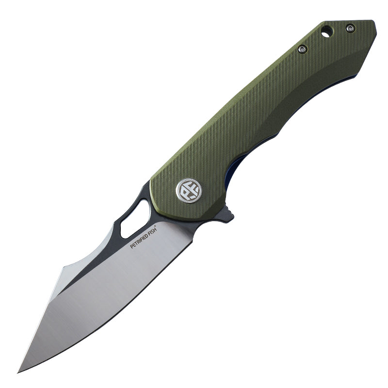 Petrified Fish PF919,3.66" D2 Blade,G10 Handle,Flipper Liner lock Folding knife