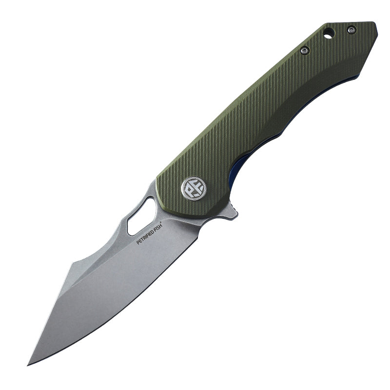 Petrified Fish PF919,3.66" D2 Blade,G10 Handle,Flipper Liner lock Folding knife