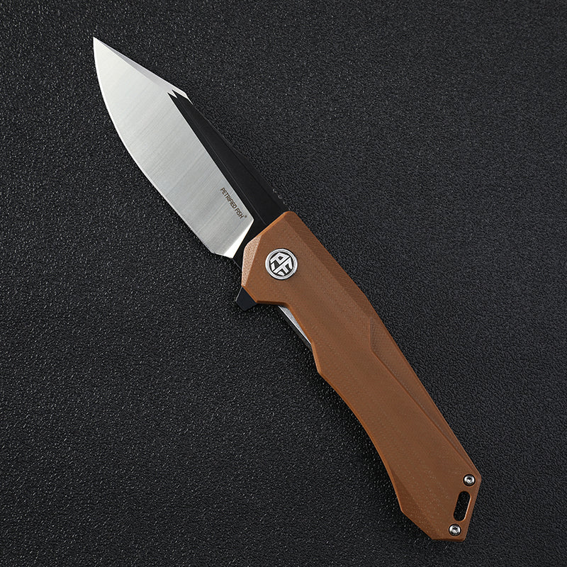Petrified Fish PF969, 3.74" K110 Blade,G10 Handle,Flipper Liner lock Folding knife