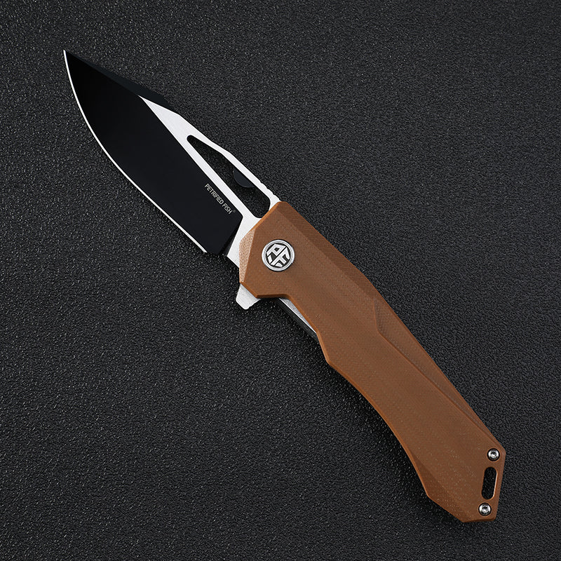 Petrified Fish PF969, 3.74" K110 Blade,G10 Handle,Flipper Liner lock Folding knife