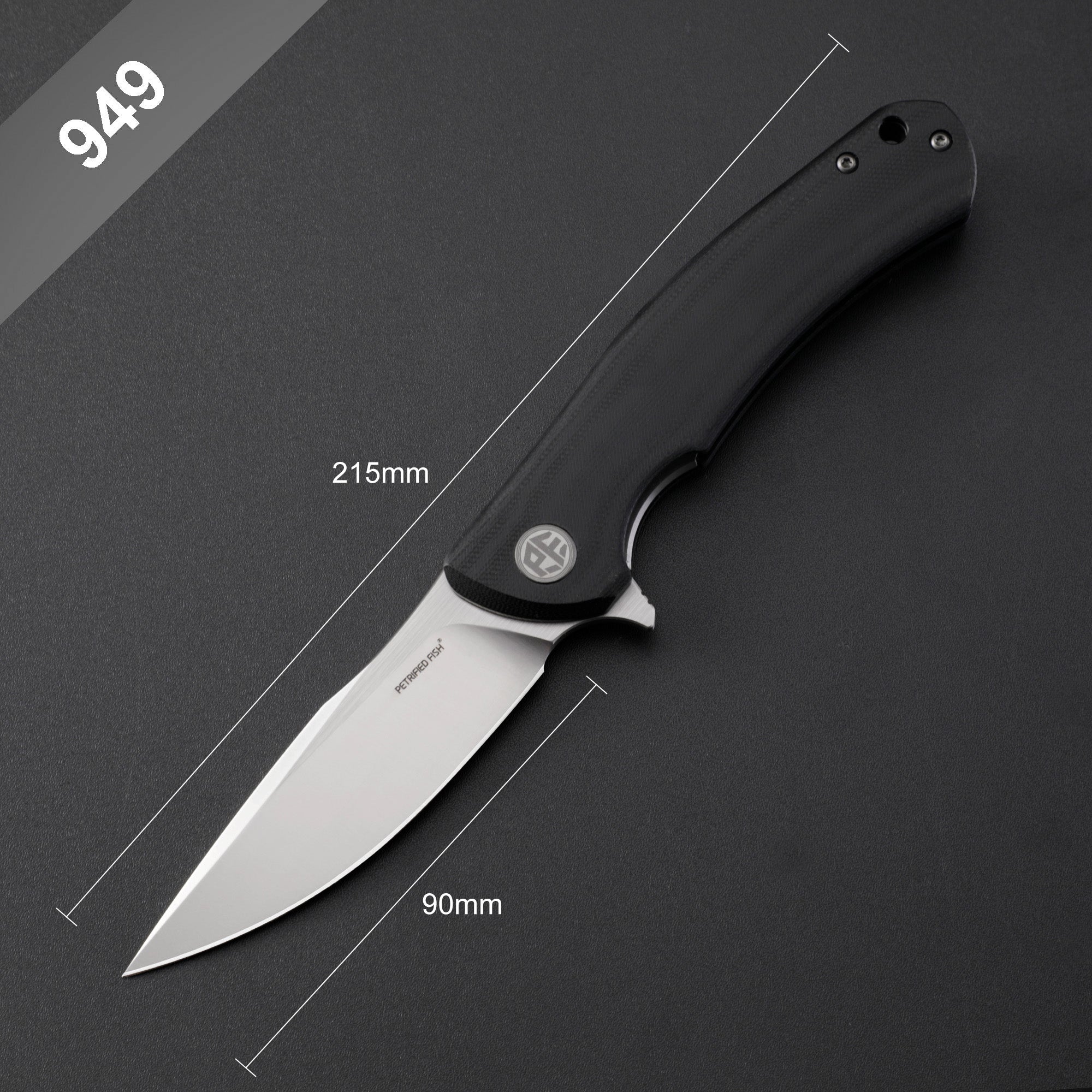 Petrified Fish PF949 Warrior,3.54" K110 Blade,Micarta/G10/Carbon Fiber Handle, Flipper Liner lock Folding knife