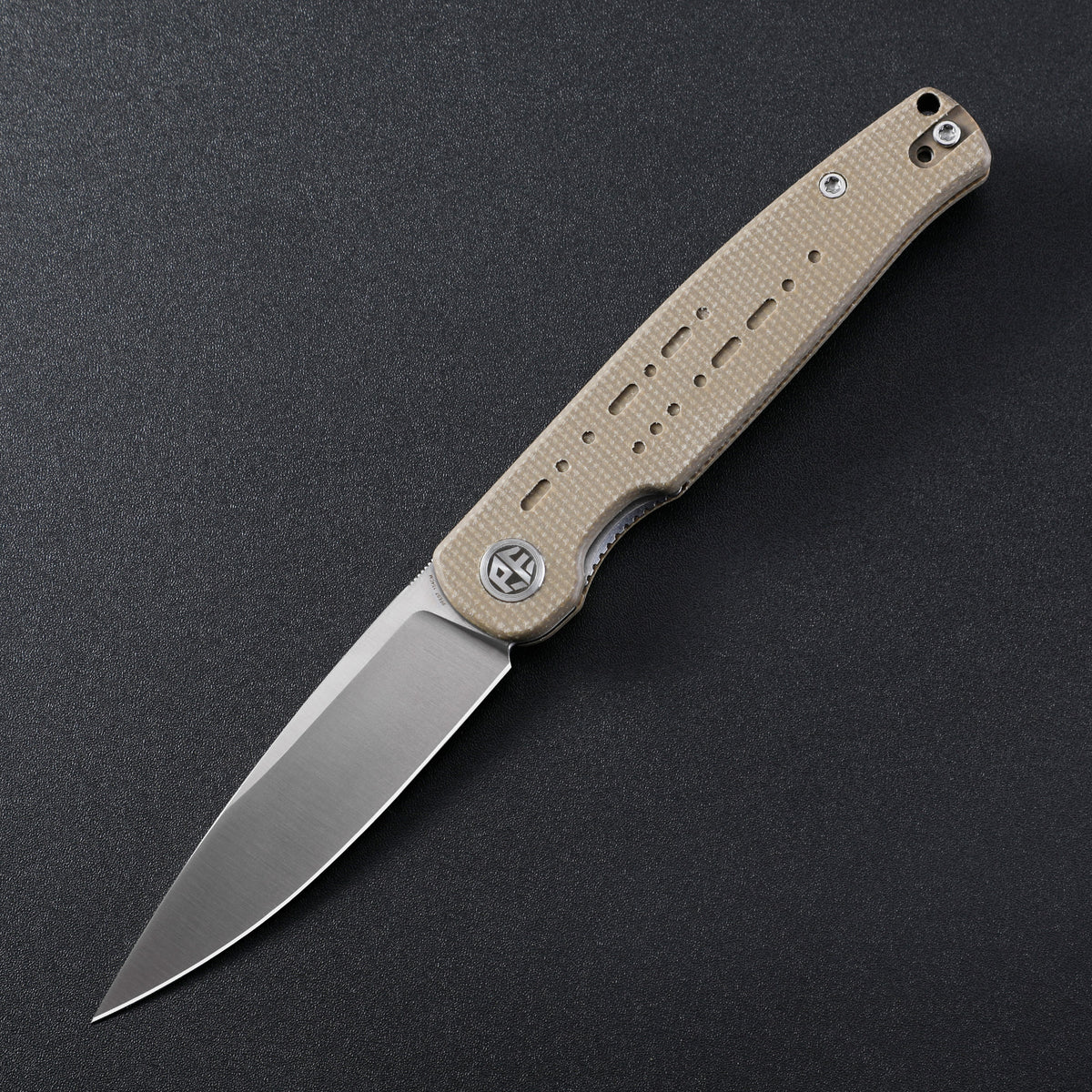 Petrified Fish PFE07 Morse,3.31" 154CM Blade,G10/Micarta Handle Front Flipper Liner Lock  Folding Knife