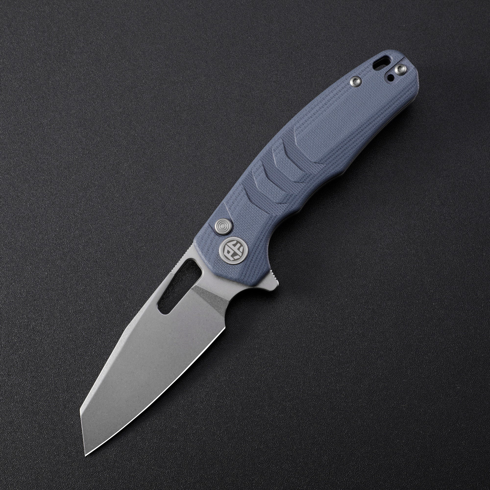 Petrified Fish PFE17 Trilobite,3.03" 14C28N Steel Blade,G10/ULTEM/Carbon Fiber Handle,Flipper Button Lock Folding Knife