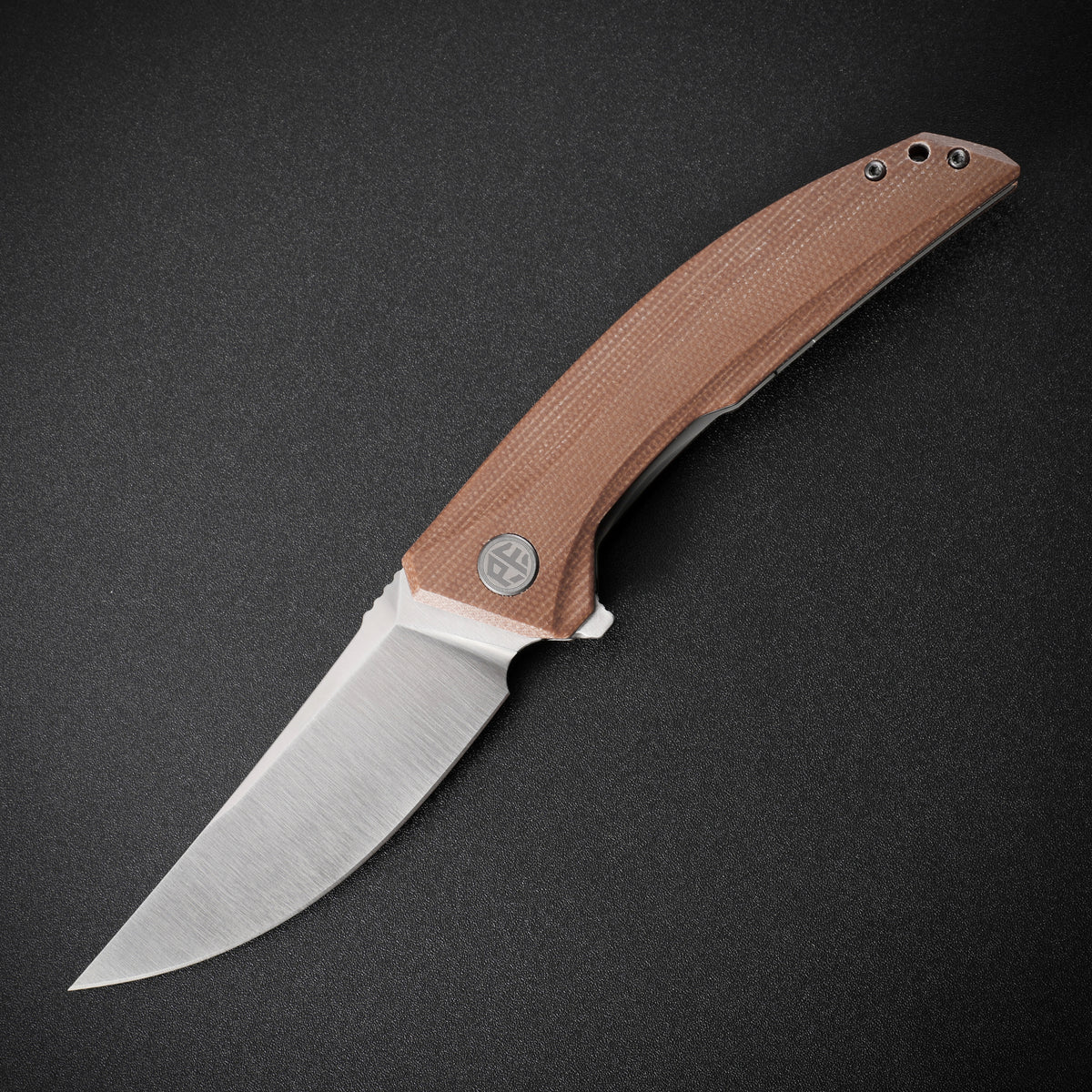 Petrified Fish PFP05 Deepsea,3.66" K110 Blade,Carbon fiber/Micarta/Carbon fiber&G10 Handle Flipper Liner Lock Folding Knife