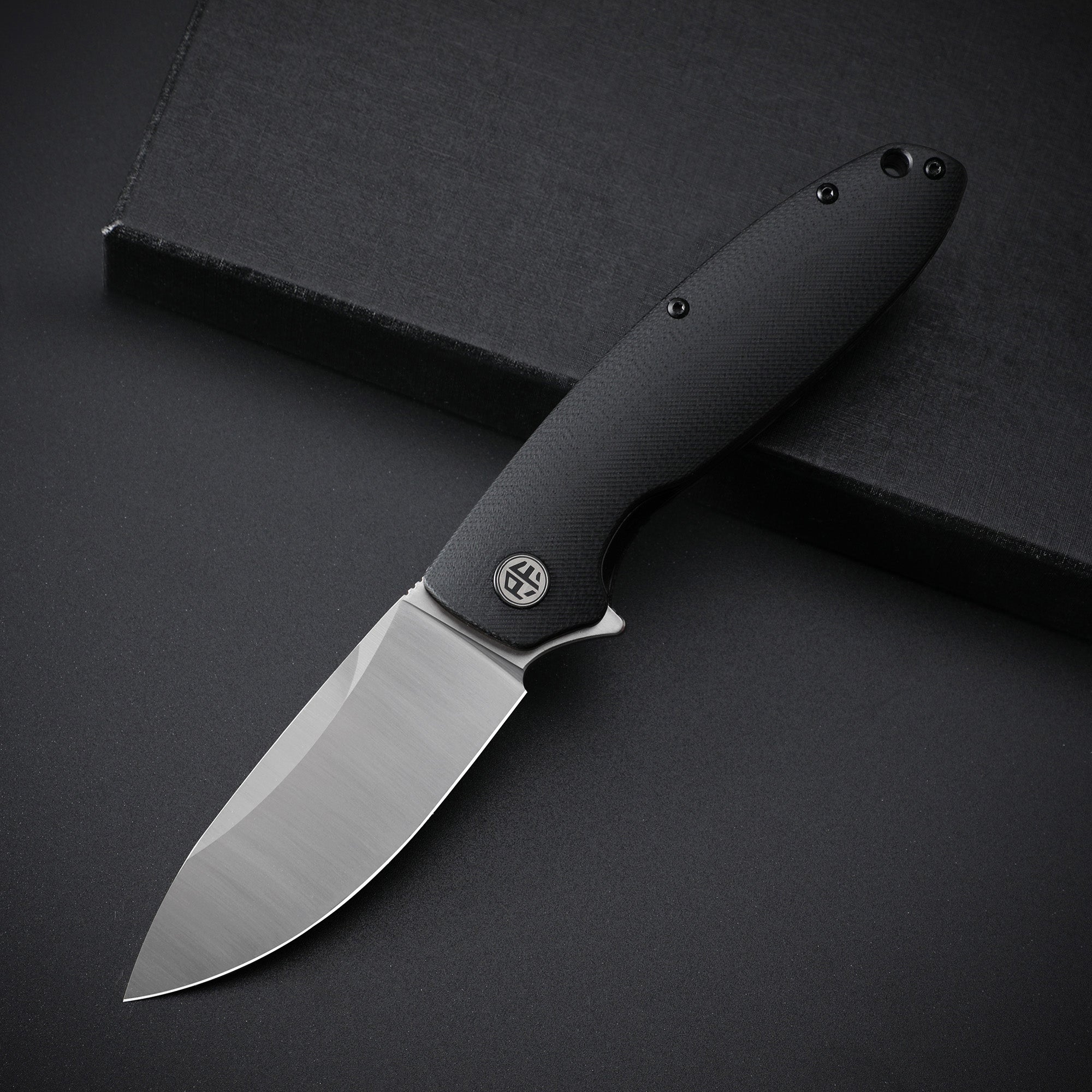 Petrified Fish PFB01 Terra,3.54" D2 Blade,Gmascus/G10/Micarta Handle Flipper Liner Lock Folding Knife