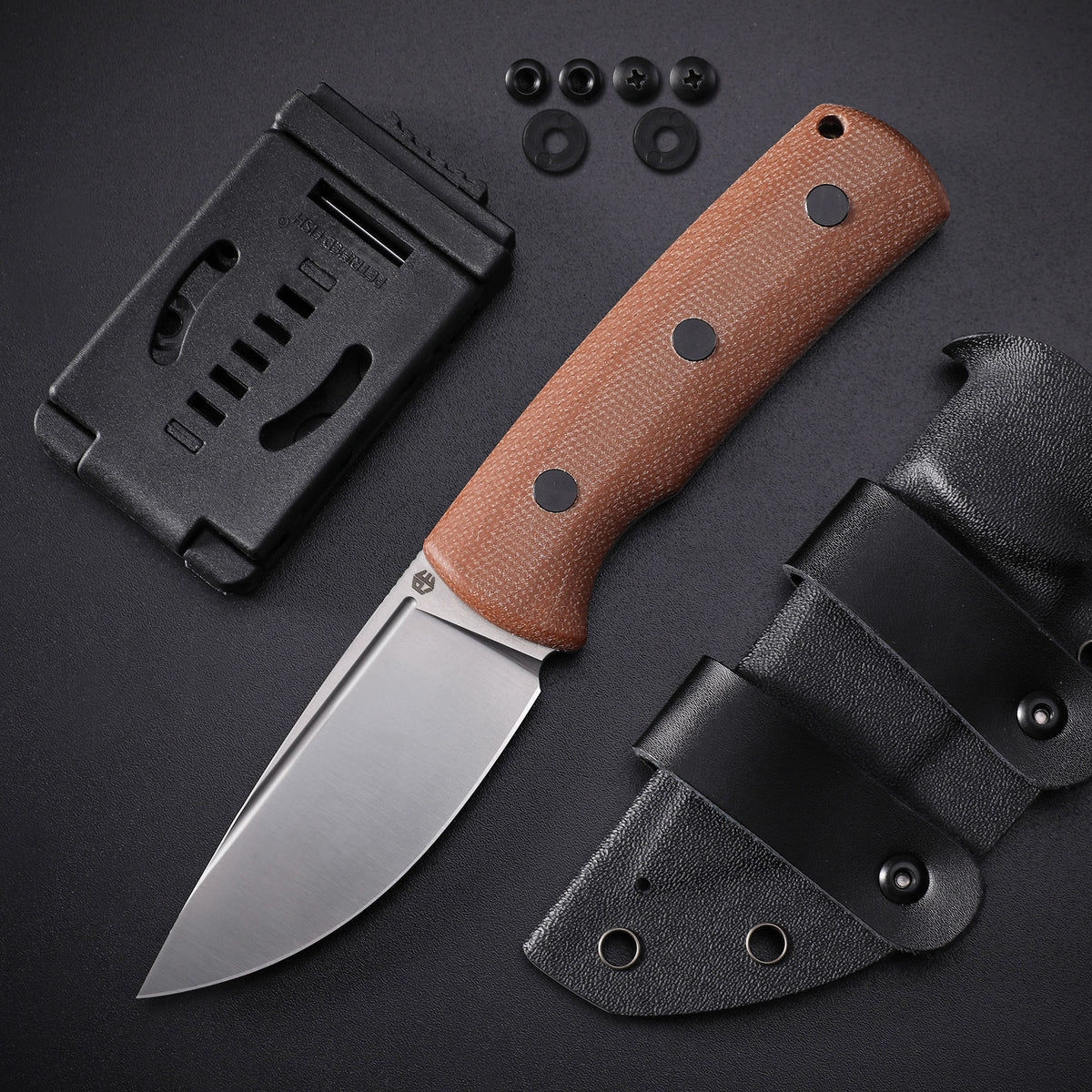 Petrified Fish PFP01F Beluga,3.62" N690 Blade,Micarta/G10 Handle Fixed Blade Knife