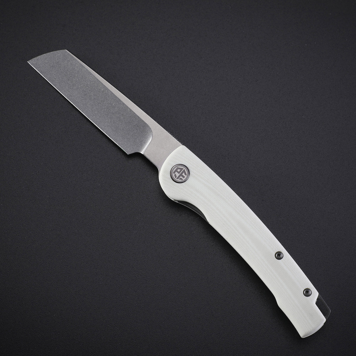 Petrified Fish PFE04 Scholar,3.7" 154CM Satin/Stonewashed Blade,Front Flipper Liner Lock Folding Knife