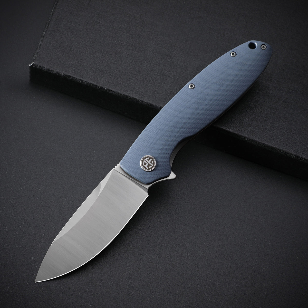 Petrified Fish PFB01 Terra,3.54" D2 Blade,Gmascus/G10/Micarta Handle Flipper Liner Lock Folding Knife