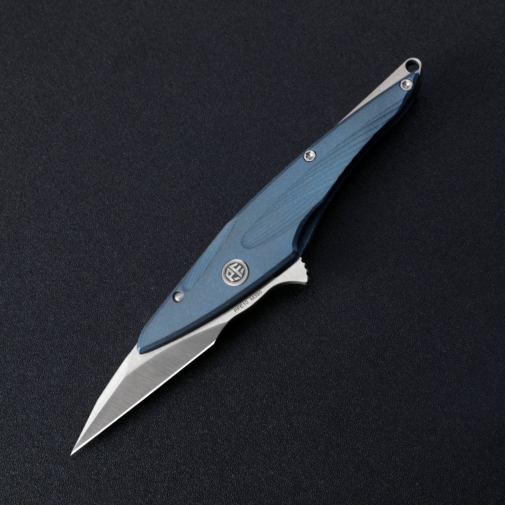 Petrified Fish PFE10 Hummingbird,1.06" Blade,30g Titanium Handle,Flipper Frame Lock Folding Knife