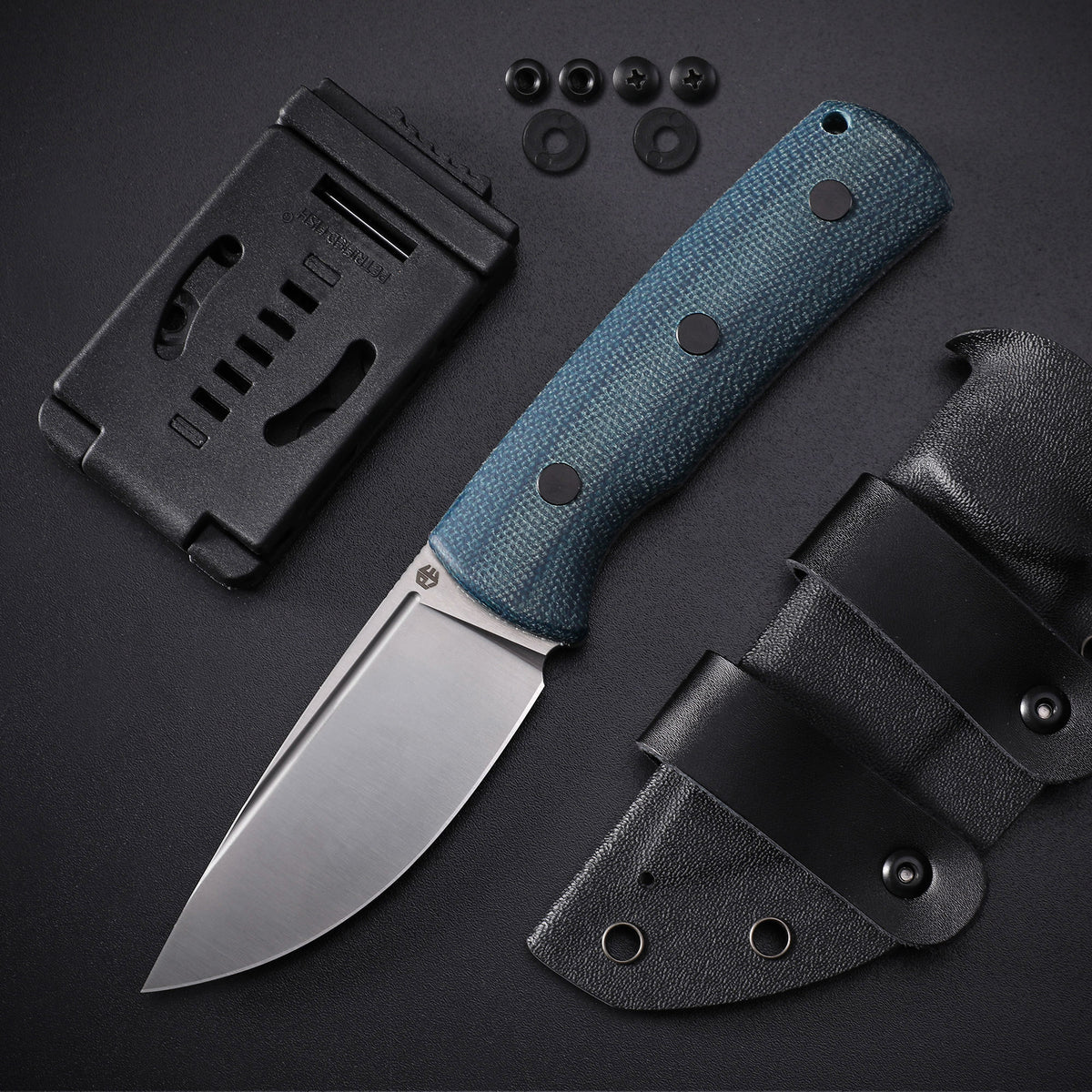 Petrified Fish PFP01F Beluga,3.62" N690 Blade,Micarta/G10 Handle Fixed Blade Knife