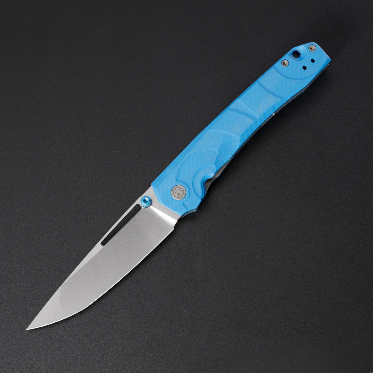 Petrified Fish PFP11 Ripple,3.78" 14C28N Steel Hollow Blade,G10 Handle,Front Flipper Thumb Stud Liner Lock Folding Knife